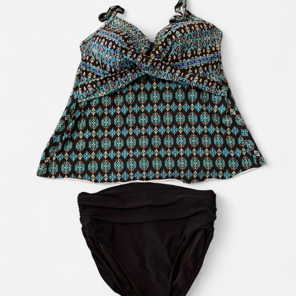Miraclesuit Blue and Black Swimsuit